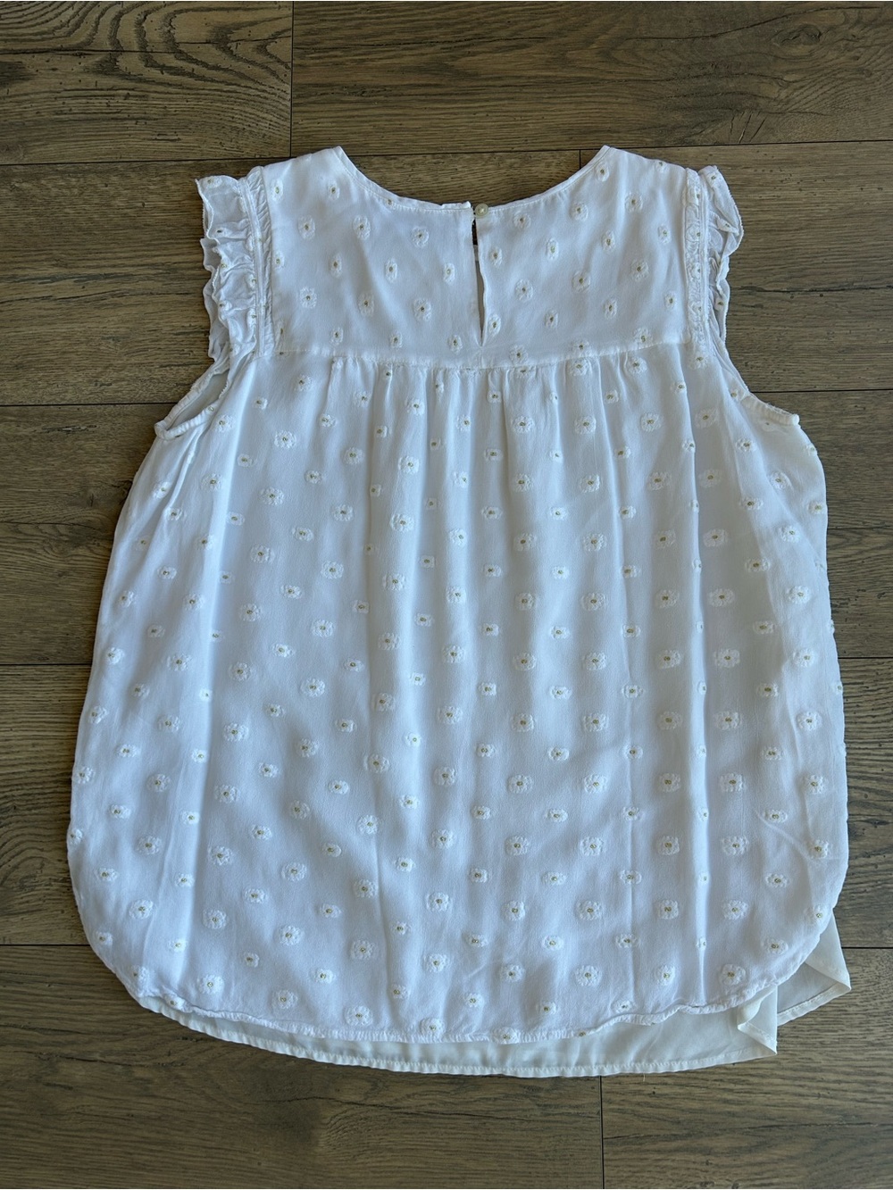 LOFT White Eyelet Sleeveless Top - Picture 6 of 7